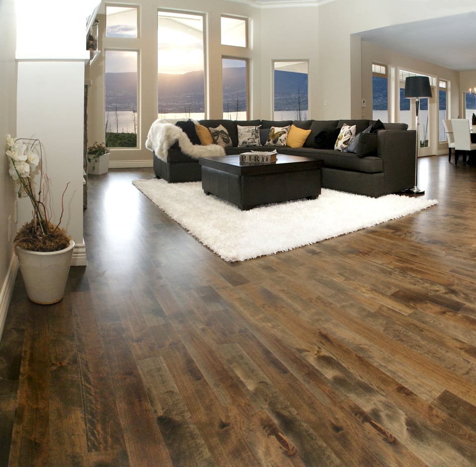 Hardwood flooring in an Upper Mission home in Kelowna